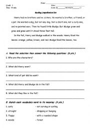 English Worksheet: gr2 rc