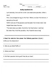 English Worksheet: gr3 rc