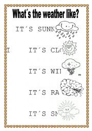 English Worksheet: Whats the weather like?