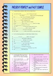 English Worksheet: Present Perfect and Past Simple