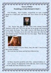 English Worksheet: Harry Potter