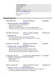 English Worksheet: Examples of  CV