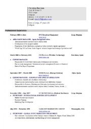 English Worksheet: Examples of  CV