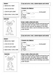 English Worksheet: Treasure Hunt 1st Junior