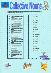 English Worksheet: Collective Nouns - matching