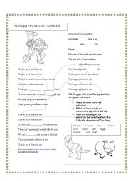 English Worksheet: toy story song