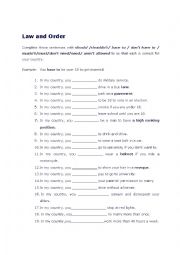 English Worksheet: Law and Order