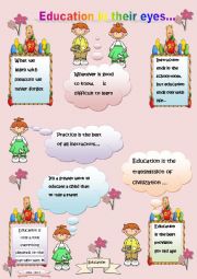 English Worksheet: PROVERBS ABOUT SCHOOL AND EDUCATION-sheet n2