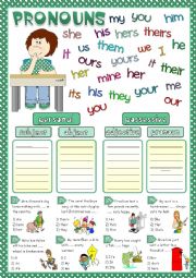 English Worksheet: Pronouns