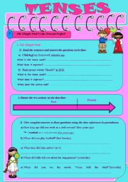 English Worksheet: Tenses (part 2) :The Simple Past Vs the Present Perfect