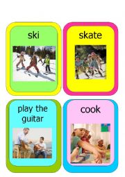 English Worksheet: Action Flashcards (plural)