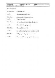 English Worksheet: mid term test1 8th formers