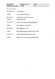 English Worksheet: mid term test1 8th formers