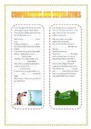 English Worksheet: Comparatives and Superlatives Worksheet