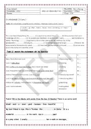 English Worksheet: consolidation exercises 