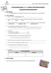 English Worksheet: Teens problems - viewing activity