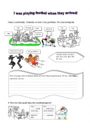 English Worksheet: I was playing