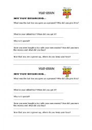 English Worksheet: toy story