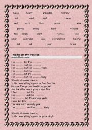 English Worksheet: A song that includes nearly 30 adjectives