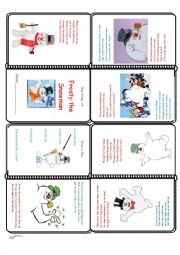 English Worksheet: Frosty the Snowman Mini-Book