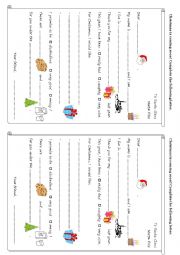 English Worksheet: Christmas : Letter to Santa