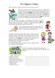 English Worksheet: Verb to be reading