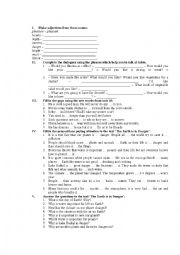 English Worksheet: passive voice