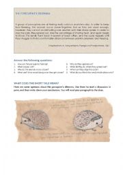 English Worksheet: The porcupines dilemma