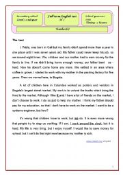 English Worksheet: full term test 1- level: 2nd year secondary