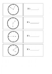 English Worksheet: What time is it?