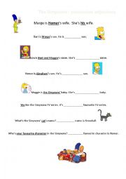 the simpsons possessive adjectives