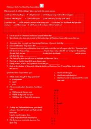 English Worksheet: Christmas superstitions