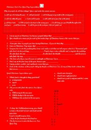 English Worksheet: Christmas superstitions