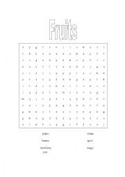 Fruit word search