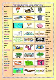 Two-word compound nouns (open forms) + key