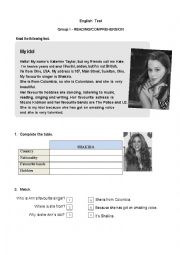 English Worksheet: English Test 6th grade