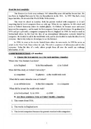 English Worksheet: test 