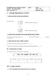 English Worksheet: mid-term test n: 3