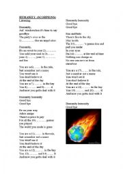 English Worksheet: HUMANITY A SONG BY SCORPIONS