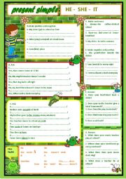 English Worksheet: Simple Present Tense