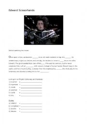 English Worksheet: Edward Scissorhands