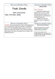 Hurricane Sandy Discussion Cards