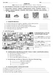 English Worksheet: Places in town