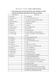 English Worksheet: Phrasal Verbs