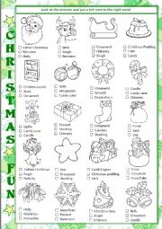 English Worksheet: Christmas activity  *2012*