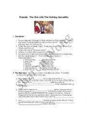 English Worksheet: Christmas Friends:  The One With the Holiday Armadillo