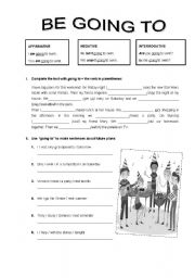 English Worksheet: BE GOING TO