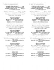 English worksheet: Listening Act: To Know You by Casting Crowns