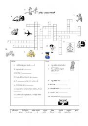 English Worksheet: Jobs crossword