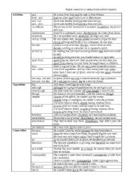 English Worksheet: English connectors and text organizars by function